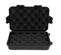 Caja de almacenamiento de supervivencia salvaje de alta resistencia a prueba de amortiguación a prueba de agua portátil para acampar al aire (Negro)