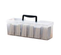 Caja de almacenamiento de tarjetas coleccionables Contenedor de gran capacidad con caja separada Organizadores de tarjetas Cubierta transparente para almacenamiento de tarjetas comerciales Contenedor
