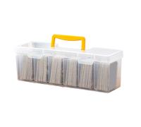 Caja de almacenamiento de tarjetas coleccionables Contenedor de gran capacidad con caja separada Organizadores de tarjetas Cubierta transparente para almacenamiento de tarjetas comerciales Contenedor