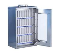 Caja de almacenamiento de teléfono de acero inoxidable, 12-102 ranuras, gabinete portátil de pared para teléfono móvil, para oficina, gimnasio y escuela, solución de carga segura y organizada