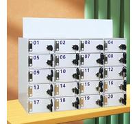 Caja de almacenamiento de teléfono montada en la pared, caja acrílica con 40 ranuras para teléfonos celulares, soporte para llaves, vitrina para teléfono móvil, solución de almacenamiento compacta