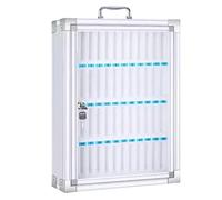 Caja De Almacenamiento De Teléfonos Móviles Pared con Cerradura - Gabinete De Seguridad para 12 A 60 Teléfonos, Gestión Centralizada para Escuelas, Empresas Cursos Formación(48 bits)