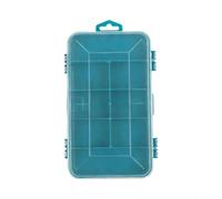 Caja de almacenamiento de tornillos de plástico, 8 ranuras, organizador de clavos y pernos, contenedor divisor de piezas pequeñas para aparejos de pesca, joyas, cuentas, cierres de hardware, verde