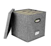 Caja De Almacenamiento De Vinilo - Organizador Transparente | Contenedor Apilable Con Tapa | Estuche Seguro Para Álbumes, Etiquetas Incluidas | Ideal Para El Hogar, La Oficina Y El Estudio De Música.