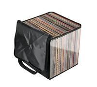 Caja de Almacenamiento de Vinilo Resistente - Contenedor de Disco Plegable, gabinete de álbum | Organizador de Almacenamiento de álbumes de Vinilo con Tapa, Caja Plegable Resistente para Proteger la