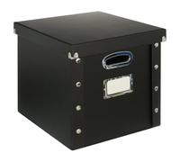 Caja de Almacenamiento Discos Vinilo con 13 guías AZ, Organizador Plegable, solución Recuerdos for hasta 50 para Discos