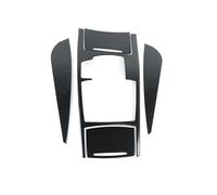 Caja de almacenamiento Embellecedor de marco de palanca de cambios de consola central de acero inoxidable para Audi A6 C6 2005-2011 LHD(B Carbon Fiber Color)
