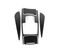 Caja de almacenamiento Embellecedor de marco de palanca de cambios de consola central de acero inoxidable para Audi A6 C6 2005-2011 LHD(A Carbon Fiber Color)