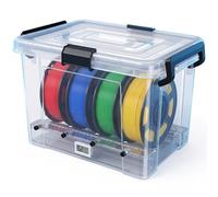 Caja De Almacenamiento En Seco Para Filamento De Impresora 3d, Capacidad Para 4 Rollos, Compatible Con Bobinas De 1 Kg, Contenedor Sellado A Prueba De Humedad Y Polvo Con Termómetro E Higrómetro