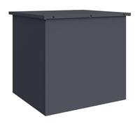 Caja de almacenamiento exterior de acero galvanizado 117 L para cojines | Diseño industrial, cilindro de gas, tapa segura, uso asiento, fácil mantenimiento, terraza o jardín
