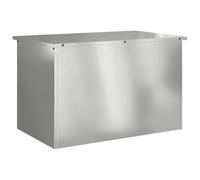 Caja de almacenamiento exterior de acero galvanizado 175 L para jardín | Diseño industrial, elevación de gas, tapa robusta, doble función asiento, fácil mantenimiento