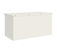 Caja de almacenamiento exterior de acero galvanizado 220 L con elevación de | Diseño industrial, tapa segura, asiento auxiliar, mantenimiento simple, uso terraza y jardín
