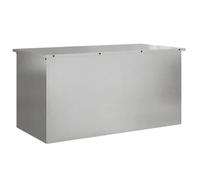 Caja de almacenamiento exterior de acero galvanizado 220 L para jardín | Elevación de gas, parte superior del asiento sólido, estilo industrial, fácil mantenimiento, resistente a la intemperie