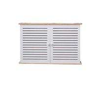 Caja de almacenamiento inalámbrica con marco de madera para enrutador WiFi con vallas y cubierta decorativa multimedia