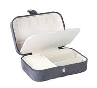 Caja de Almacenamiento Joyas Boda Personalizada, Caja joyería Viaje portátil, Regalos for Damas Honor, Estuche Collares y Pendientes(Dark Gray,Silver Text)