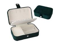 Caja de Almacenamiento Joyas Boda Personalizada, Caja joyería Viaje portátil, Regalos for Damas Honor, Estuche Collares y Pendientes(Dark Green,Rose Gold Text)