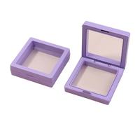 Caja de almacenamiento joyería película PE, estuche exposición flotante 3D for anillos, pendientes, collar, broche, regalo boda, organizador, 16 Uds para Joyería, Medallas(Color 7,7x7cm)