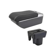 Caja De Almacenamiento La Consola Central Interior Coche Para Avanza Con Reposabrazos Negro, Instalación Empotrada Sin Perforaciones(White line)