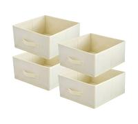 Caja de almacenamiento lavita | Cajas de almacenaje plegables 31 x 31 x 15 cm | Caja organizadora para cajones | Sistemas de orden para ropa | Almacenaje y organización de ropa | 4 piezas, color