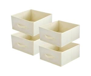 Caja de almacenamiento lavita | Cajas de almacenaje plegables 31 x 31 x 15 cm | Caja organizadora para cajones | Sistemas de orden para ropa | Almacenaje y organización de ropa | 4 piezas, color