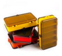 Caja de almacenamiento ligera de aparejos de pesca con secciones transparentes para el reconocimiento inmediato del contenido (H1013B)