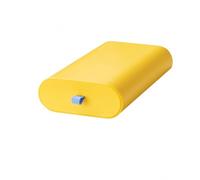 Caja de almacenamiento oculta para suministros de oficina azul con tapa amarilla, accesorios de escritorio que ahorran espacio, ideal para uso doméstico y de oficina