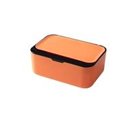 Caja de Almacenamiento pañuelos portátil con Tapa a Prueba Polvo for dispensador toallitas húmedas, Caja mascarillas for el hogar y la Oficina, Organizador Sellado(OrangeBlack)