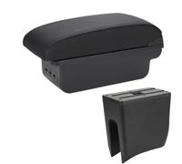 Caja De Almacenamiento Para Apoyabrazos Central Coche Reequipamiento Interno Cuero PU Accesorios Internos Reequipamiento Para Renault K-ZE(B1 Black line 3 USB)