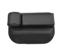 Caja de almacenamiento para asiento de coche para conductor y pasajero con piel sintética, puerto de carga reservado, ajuste seguro de abrazadera y compartimentos de almacenamiento divididos