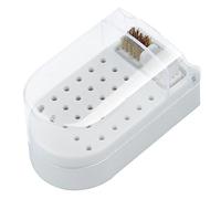 Caja de almacenamiento para brocas de 30 agujeros, soporte de cabezal de molienda, limpiador de pantalla, a prueba de polvo, manicura