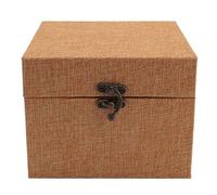 Caja de Almacenamiento para Cabeza de Muñeca, Contenedor con Esponja Antigolpes para Circunferencia 16-16.5cm, Color Azul Oscuro - Protección Segura, Material Resistente, Uso (Tierra amarilla)