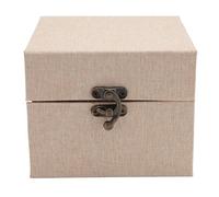 Caja de Almacenamiento para Cabeza de Muñeca, Contenedor con Esponja Antigolpes para Circunferencia 16-16.5cm, Color Azul Oscuro - Protección Segura, Material Resistente, Uso (Beige)