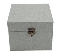 Caja de Almacenamiento para Cabeza de Muñeca, Contenedor con Esponja Antigolpes para Circunferencia 16-16.5cm, Color Azul Oscuro - Protección Segura, Material Resistente, Uso (Verde grisáceo)