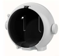 Caja de almacenamiento para cepillos de dientes con soporte de pared de astronauta, instalación de perforación, diseño a prueba de polvo para organización de baño (2 piezas de leche blanca)