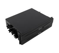 Caja de almacenamiento para consola central de coche con portavasos | Organizador de bolsillo para radio de salpicadero de ABS | para guantera de audio | Accesorio de moldeo universal - Negro