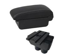 Caja De Almacenamiento Para Consola Central De Coche Con Reposabrazos Para Coche Con USB Para VW Para Touran Para Caddy RESPUNEKBAH(B3 white line 3USB)