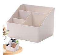 Caja de almacenamiento para cosméticos, organizador de escritorio estético | Diseño del compartimento del soporte de la pluma del tocador - Pequeño organizador de mesa, organizador de mesita de noche