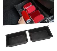 Caja de Almacenamiento para Debajo del Asiento, 2 Bandejas Organizadoras para Debajo del Asiento de Repuesto para Tesla Model Y 2020-2023, Bandeja Organizadora Oculta
