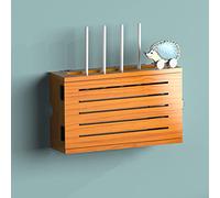 Caja de almacenamiento para enrutador inalámbrico, estante de pared, cubierta de madera para enrutador WiFi y decodificador tipo A