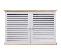 Caja de almacenamiento para enrutador montada en la pared, soporte decorativo con estante de 2 capas para gestión de cables y organización de accesorios de TV