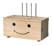 Caja de almacenamiento para enrutador, protector de regleta, soporte montado en la pared, estante flotante para almacenamiento WiFi, soportes para caja de administrador de cables (Wuqi 42,5x23x22cm)