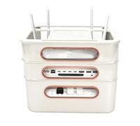 Caja de almacenamiento para enrutador WiFi, caja de enrutador y organizador de cables, estantería de audio y video, estantería moderna para módem, caja de TV, proyector, caja decorativa para