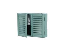 Caja de almacenamiento para enrutador WiFi montada en la pared, cubierta a prueba de polvo, estante decorativo para sala de estar (verde)