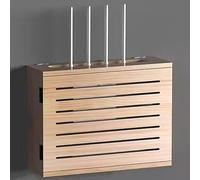 Caja de almacenamiento para enrutador WiFi montado en la pared con gestión de cables para televisor, caja superior sin perforaciones y ahorra espacio, organizador de pared para el hogar y la oficina