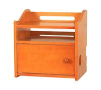 Caja de almacenamiento para enrutador WiFi, organizador de cables de madera maciza para oficina y hogar, gran capacidad con artesanía de mortaja y espiga (28,5 x 18 x 23 cm)