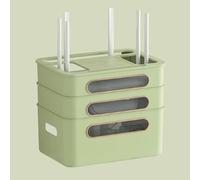 Caja de Almacenamiento para Enrutador WiFi, Organizador Estante Almacenamiento sin Perforaciones, para Sala de Estar de TV de Decoración del Hogar(Green,32 * 26cm/13 * 8 * 10in)