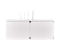 Caja de almacenamiento para enrutador WiFi, soporte de pared de doble puerta, estante flotante para gestión de cables y ocultación de regletas de alimentación, decoración creativa (negro, 8 x 5