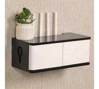 Caja de almacenamiento para enrutador WiFi y soporte de pared, diseño elegante gris, 60 x 20 x 16 cm, organiza y oculta cables para uso limpio y ordenado en el hogar u oficina