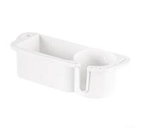 Caja de almacenamiento para equipos de pesca para kayaks, yates y barcos pequeños con sistema de drenaje y montaje de tornillo (blanco)