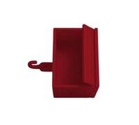 Caja de almacenamiento para llaves de cochera que imita un refugio funcional para automóvil con puerta de apertura para organización de entrada del hogar, caja de almacenamiento de llaves de coche con